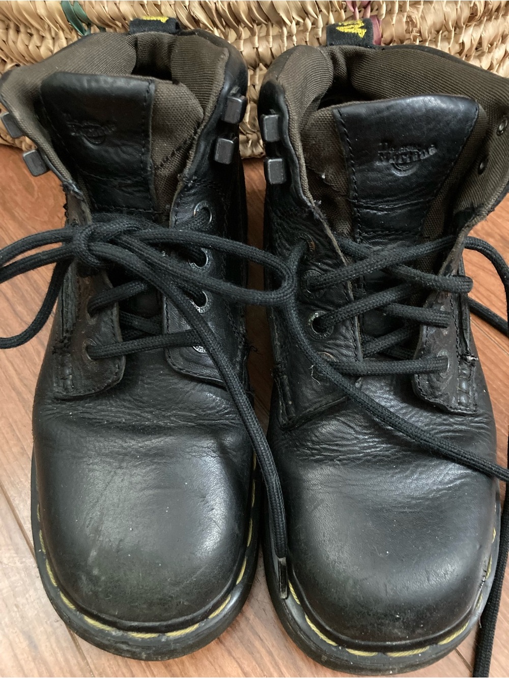 Dr. Martens Black Canvas High-Top Sneakers with Black Label (Men’s size7)